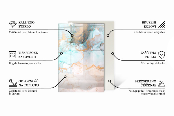 Rectangulaire plaque verre pour poêle texture du béton brut