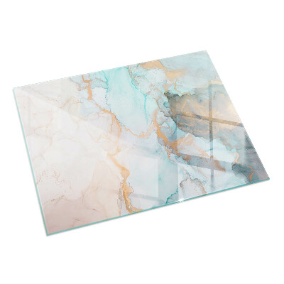 Rectangulaire plaque protection sol devant cheminée en verre Motif fluide abstrait