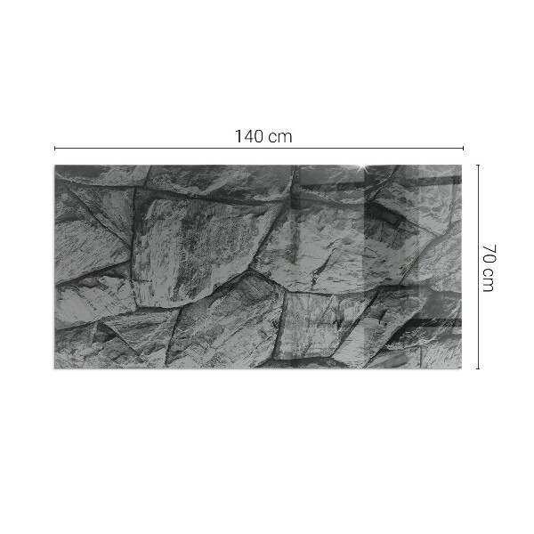 Rectangulaire plaque de sol en verre pour poêle Motif de pierre naturelle