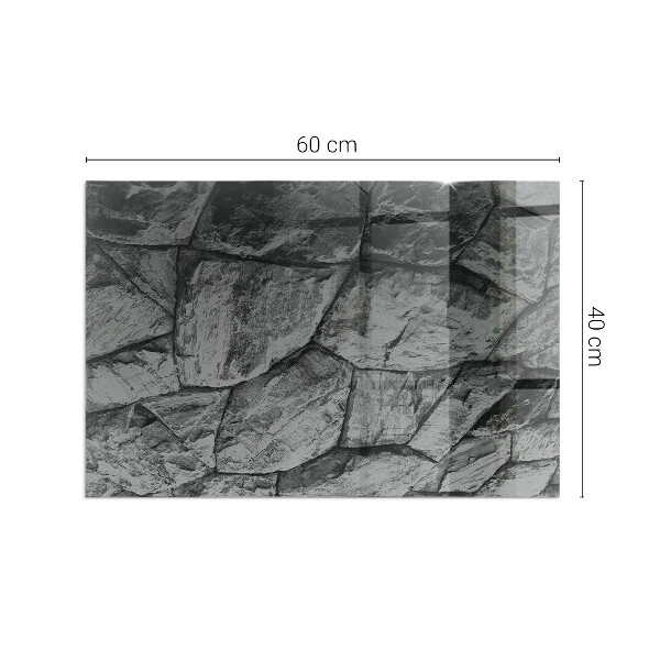 Rectangulaire plaque de sol en verre pour poêle Motif de pierre naturelle