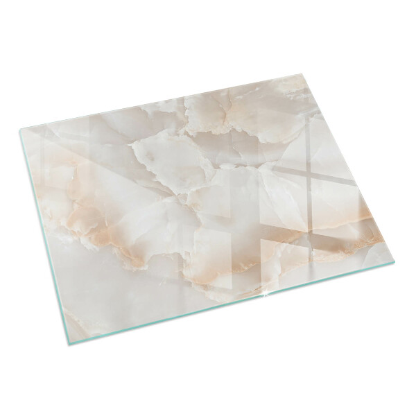 Rectangulaire plaque verre pour poêle Motif de pierre naturelle