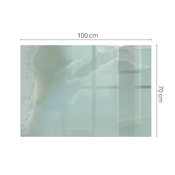 Rectangulaire plaque protection sol devant cheminée en verre Motif marbré délicat