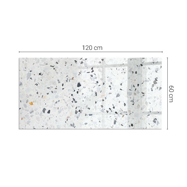 Rectangulaire plaque protection sol devant cheminée en verre Motif de pierre avec particules