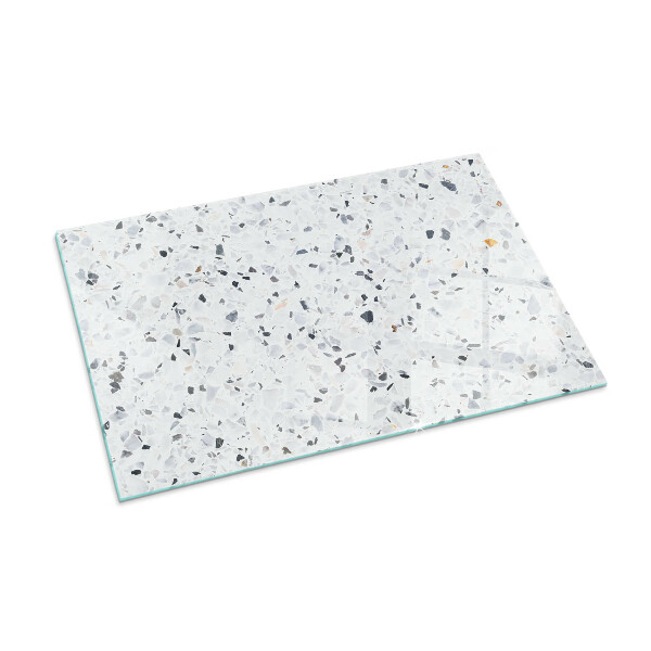 Rectangulaire plaque protection sol devant cheminée en verre Motif de pierre avec particules