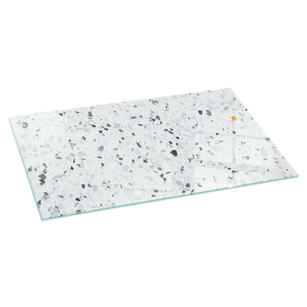 Rectangulaire plaque protection sol devant cheminée en verre Motif de pierre avec particules