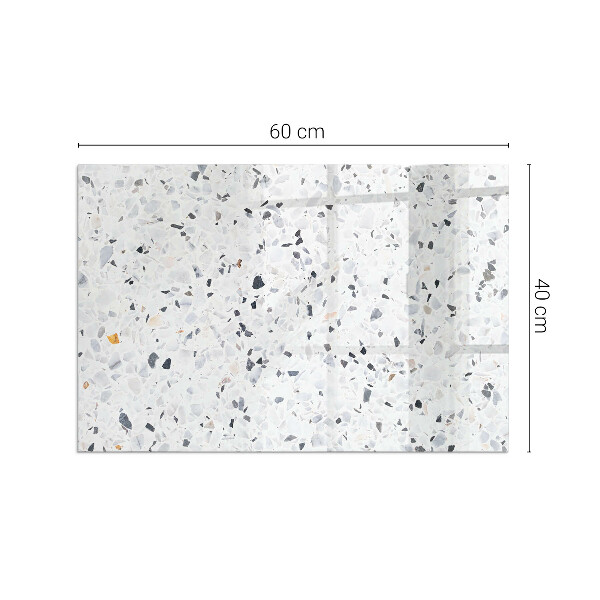 Rectangulaire plaque protection sol devant cheminée en verre Motif de pierre avec particules