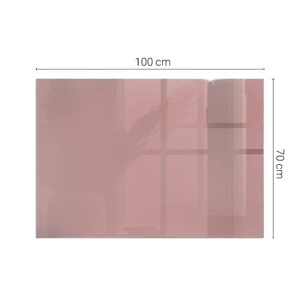 Rectangulaire plaque protection sol devant cheminée en verre Couleur rose