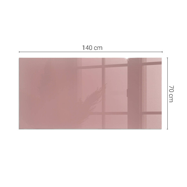 Rectangulaire plaque protection sol devant cheminée en verre Couleur rose