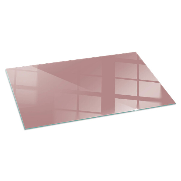 Rectangulaire plaque protection sol devant cheminée en verre Couleur rose