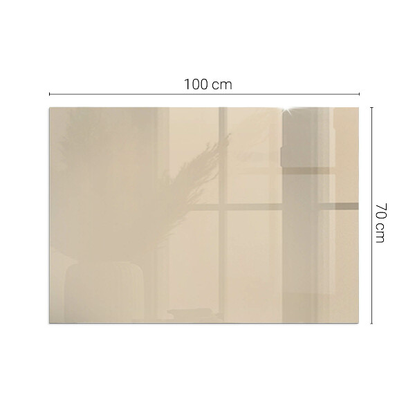 Rectangulaire plaque verre pour poêle Couleur beige