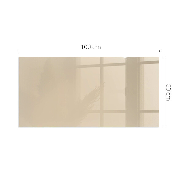 Rectangulaire plaque verre pour poêle Couleur beige