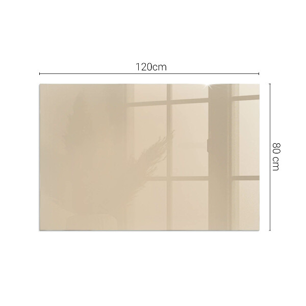 Rectangulaire plaque verre pour poêle Couleur beige