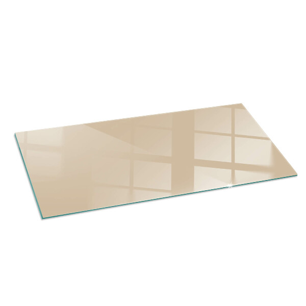 Rectangulaire plaque verre pour poêle Couleur beige