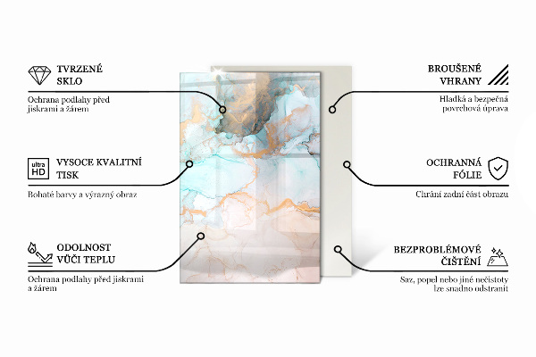 Rectangulaire plaque protection sol devant cheminée en verre Couleur rose pâle