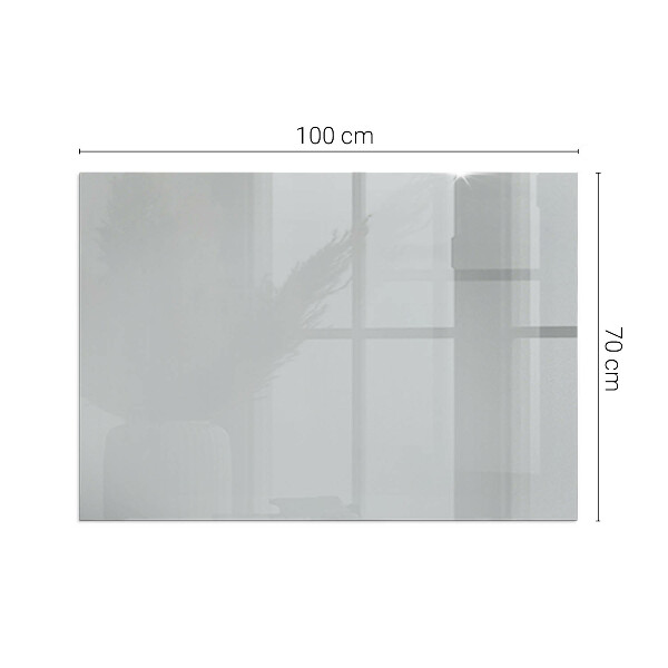 Rectangulaire plaque verre pour poêle Couleur gris clair