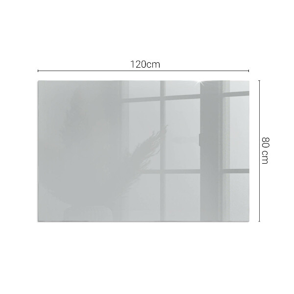 Rectangulaire plaque verre pour poêle Couleur gris clair