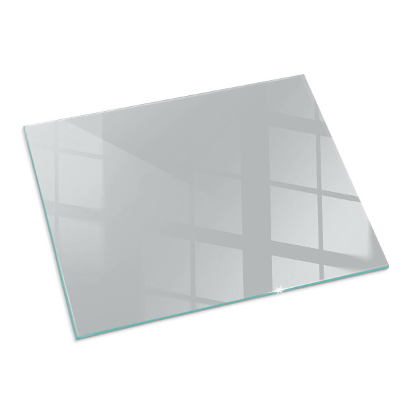Rectangulaire plaque verre pour poêle Couleur gris clair