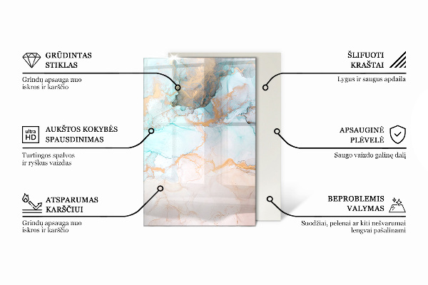 Rectangulaire plaque de sol en verre pour poêle Couleur beige
