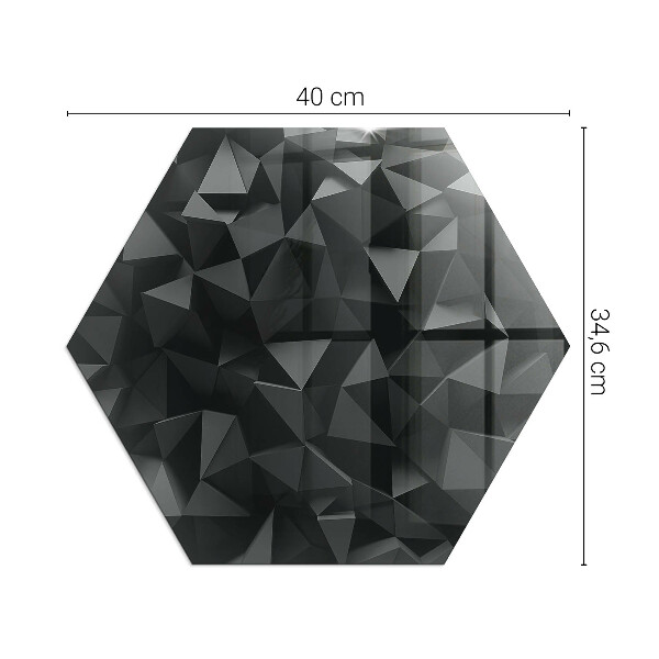 Hexagonale vitre sous poêle à bois Géométrie tridimensionnelle