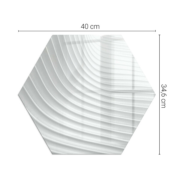 Hexagonale verre sous poêle à bois Vagues de lignes délicates