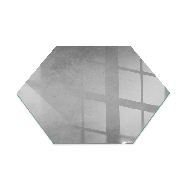 Hexagonale plaque de verre pour cheminée Texture de béton avec effet