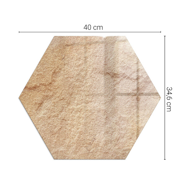 Hexagonale verre sous poêle à bois texture de pierre naturelle