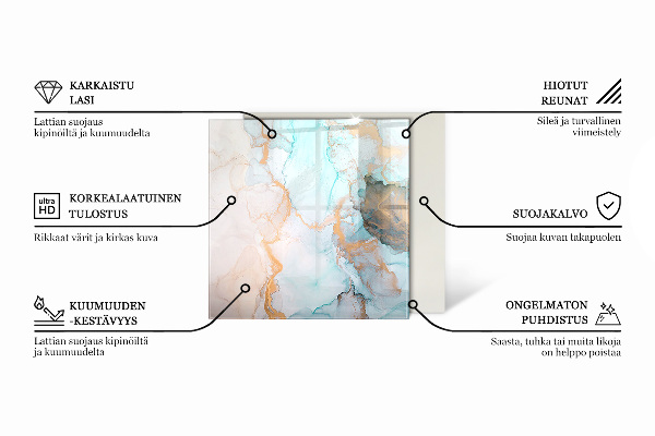 Hexagonale vitre sous poêle à bois Planches de différentes teintes