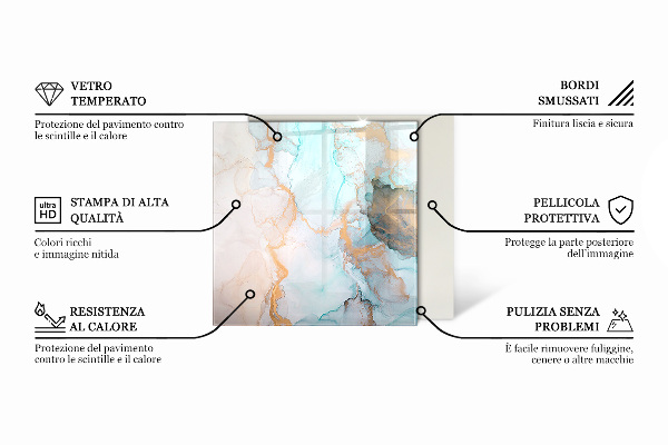 Hexagonale vitre sous poêle à bois Planches de différentes teintes