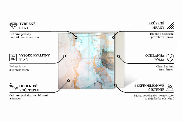 Hexagonale verre sous poêle à bois Planche en bois dans l'agencement