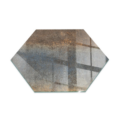 Hexagonale plaque de verre pour cheminée Motif de texture abstrait