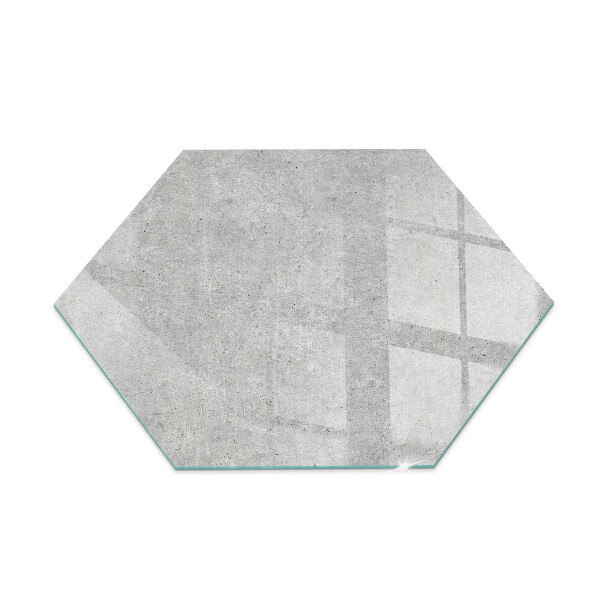 Hexagonale plaque de verre pour cheminée texture du béton brut