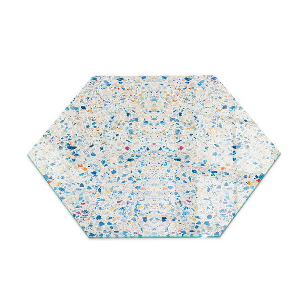 Hexagonale verre sous poêle à bois Motif de texture abstrait