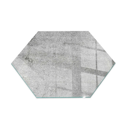 Hexagonale plaque de verre pour cheminée texture du béton brut