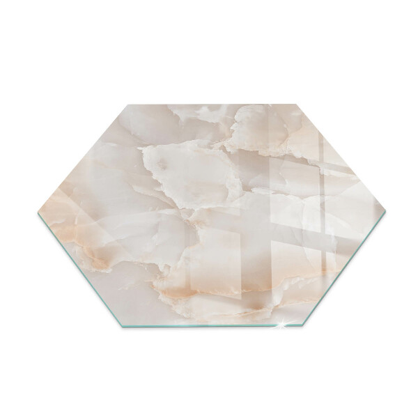 Hexagonale verre sous poêle à bois Motif de pierre naturelle