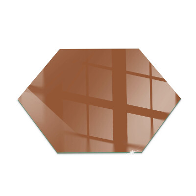 Hexagonale vitre sous poêle à bois Couleur marron