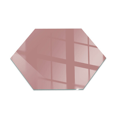Hexagonale vitre sous poêle à bois Couleur rose
