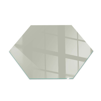 Hexagonale verre sous poêle à bois Couleur gris-vert
