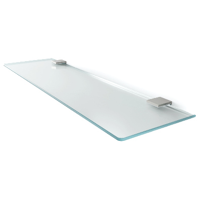 Étagère sous miroir en verre translucide de 45x13 cm