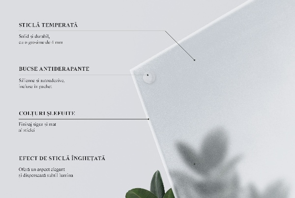 Plateau en verre trempé de forme carrée translucide