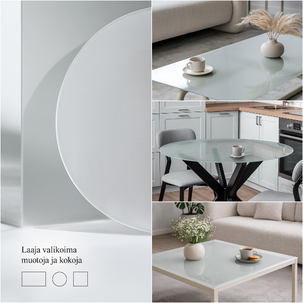 Plateau pour table ronde translucide