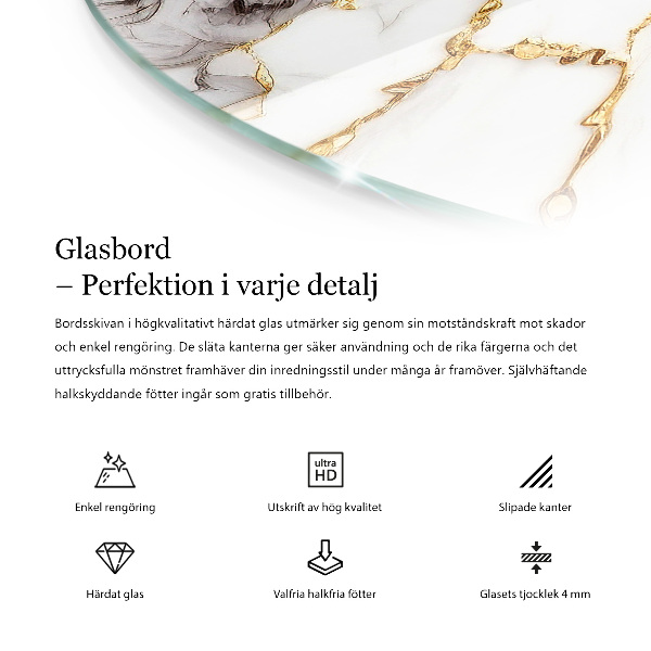 Dessus de table rond Mosaïques décoratives avec détails