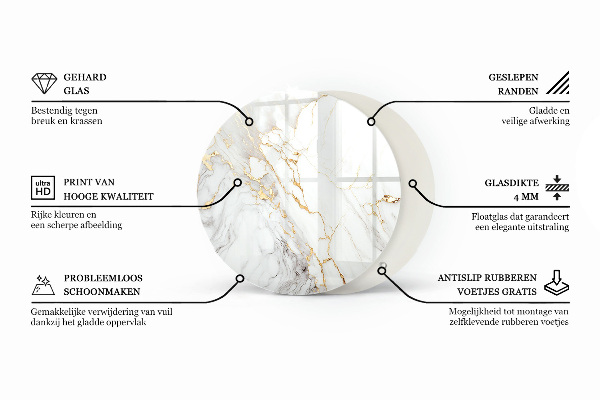 Dessus de table rond Motif forêt élégant