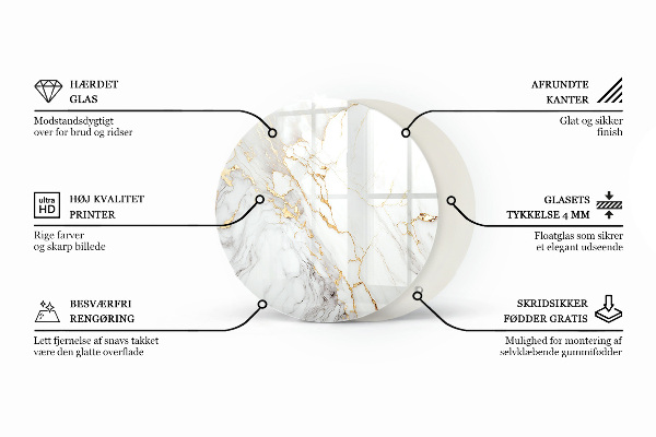 Dessus de table rond Motif forêt élégant