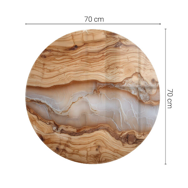 Dessus de table rond Le bois en harmonie avec la résine
