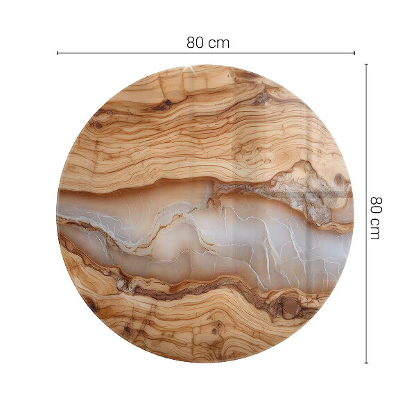 Dessus de table rond Le bois en harmonie avec la résine