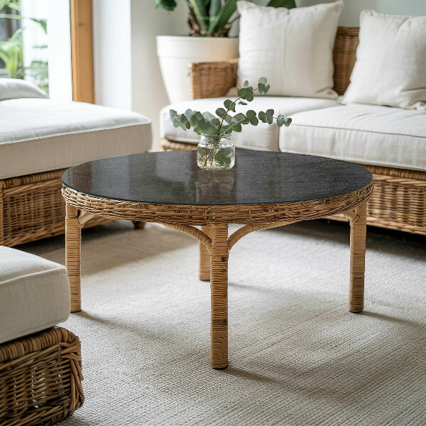 Dessus de table rond Motif de texture de pierre