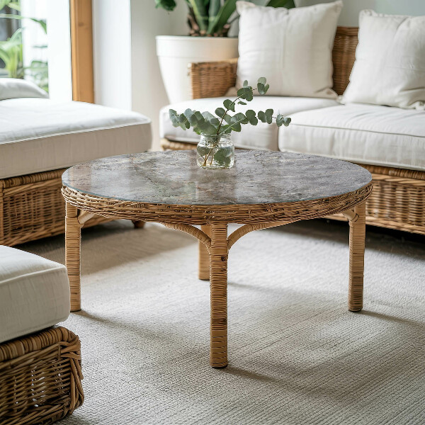 Dessus de table rond Motif marbre élégant