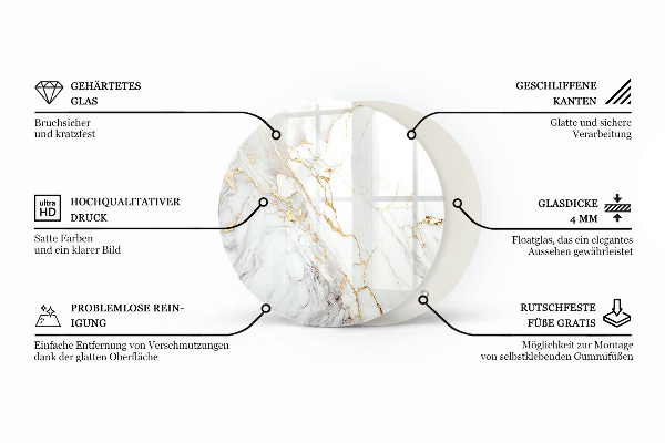 Dessus de table rond Structure en bois écologique