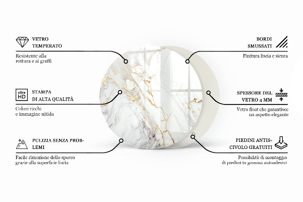Dessus de table rond Structure en bois écologique