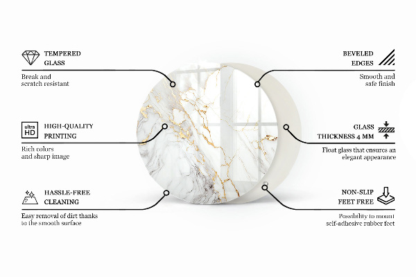 Dessus de table rond Structure en bois écologique